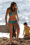 EXCLUSIVE: Jennifer Lawrence wearing a blue two piece bikini while surfing in Hawaii.  Pictured: Jennifer Lawrence Ref: SPL449932  211112   EXCLUSIVE Picture by: Splash News Splash News and Pictures Los Angeles:	310-821-2666 New York:	212-619-2666 London:	870-934-2666 photodesk@splashnews.com 